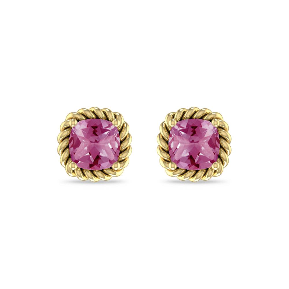 Yellow Gold - Pink Tourmaline