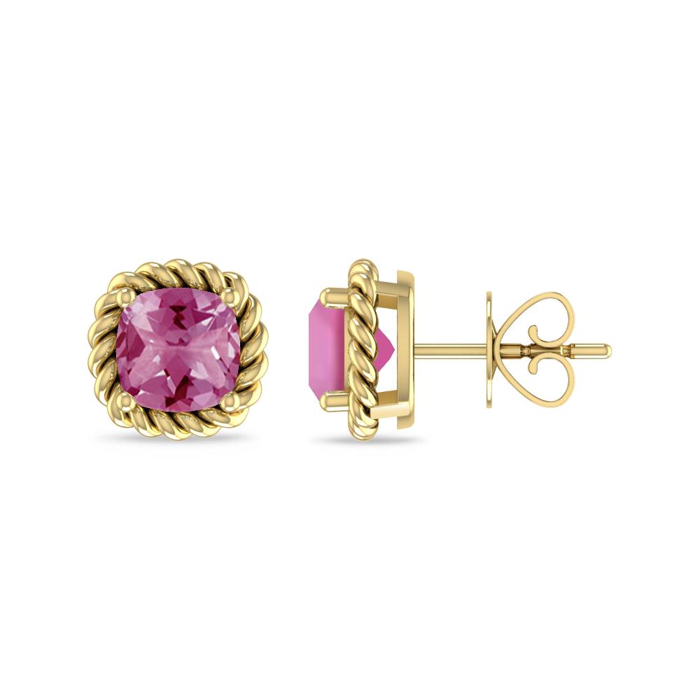 Yellow Gold - Pink Tourmaline