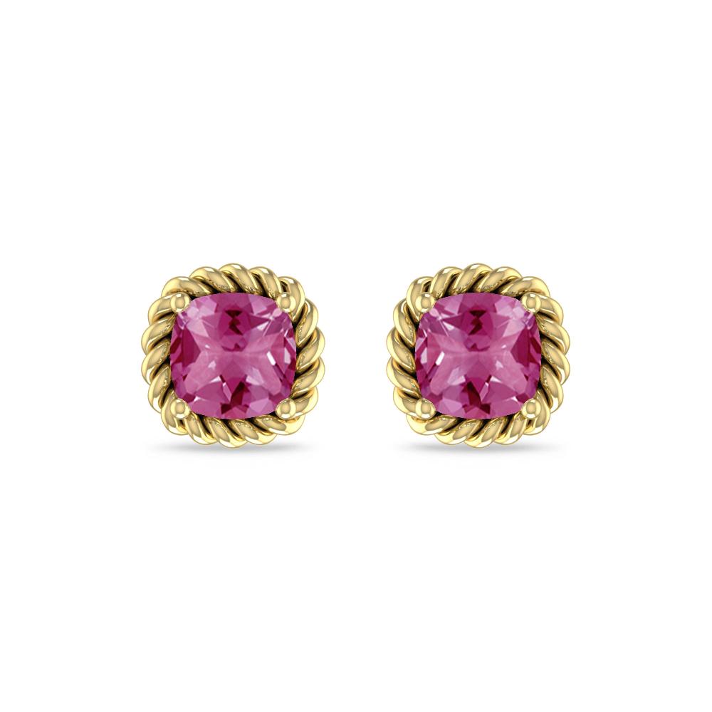 Yellow Gold - Pink Tourmaline