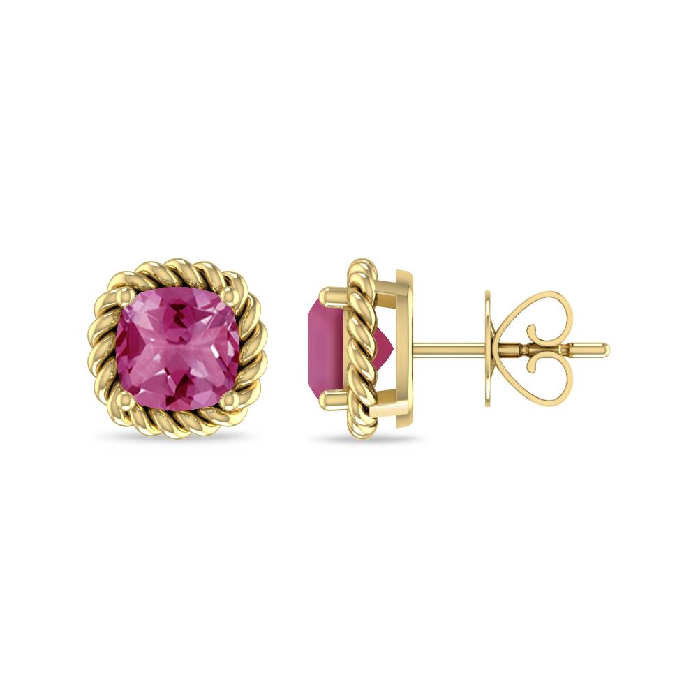 Yellow Gold - Pink Tourmaline