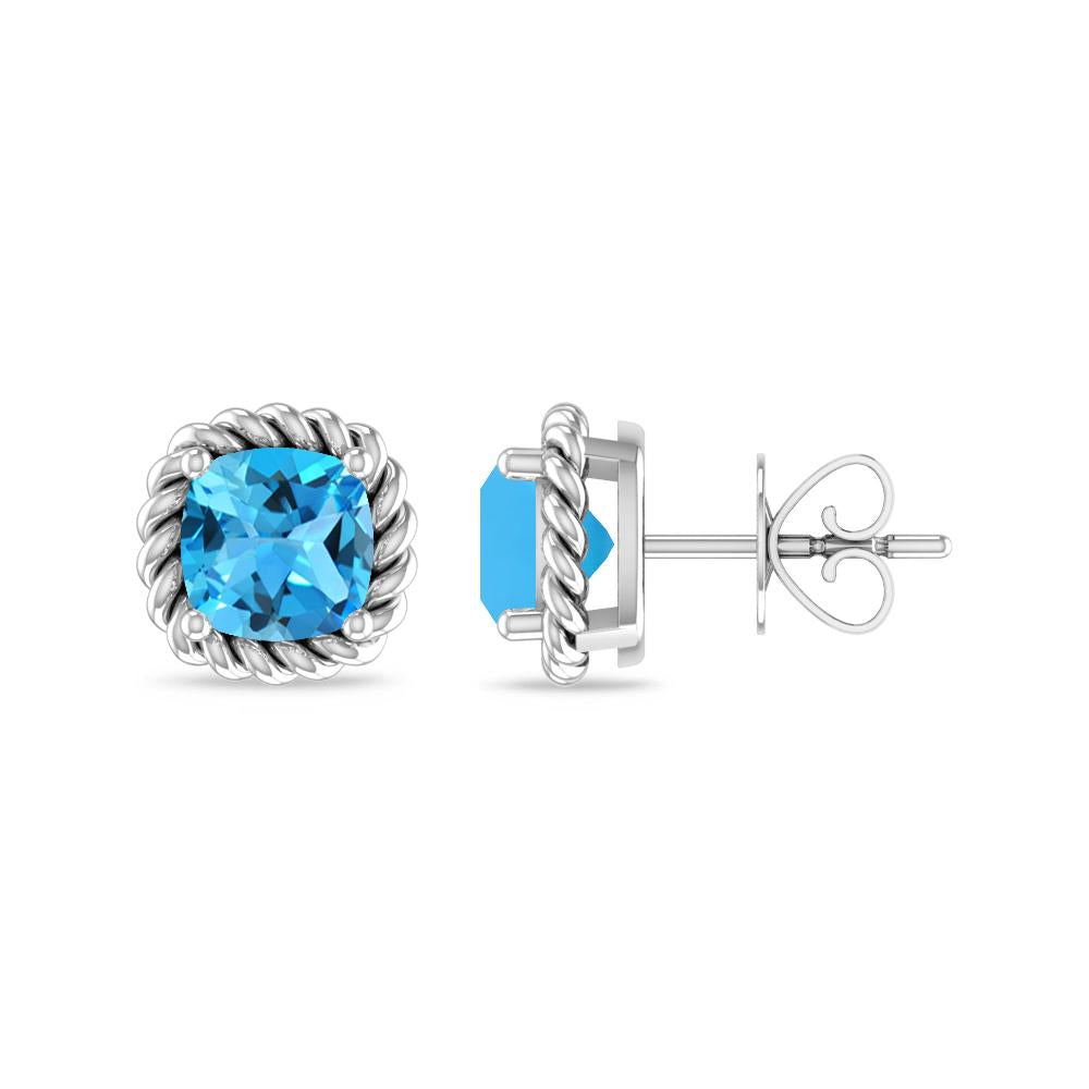White Gold - Blue Topaz