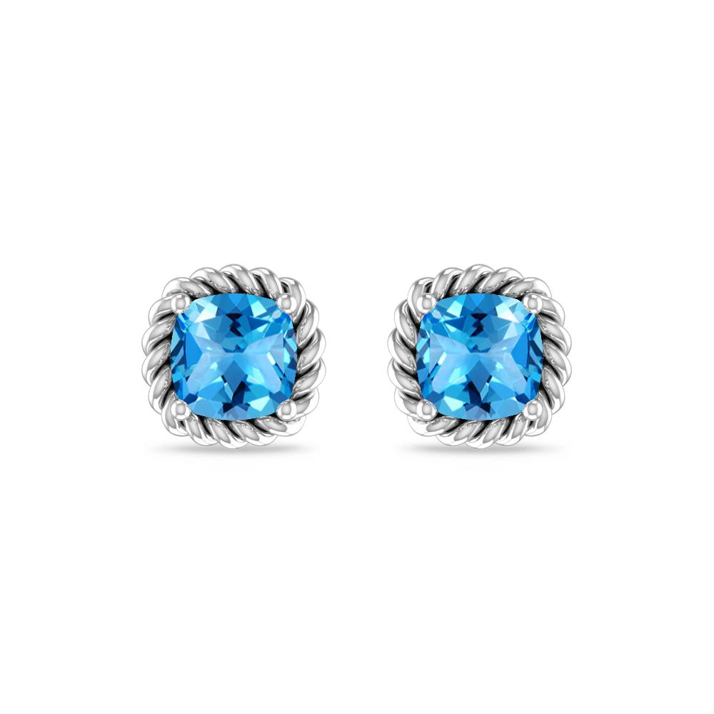 White Gold - Blue Topaz