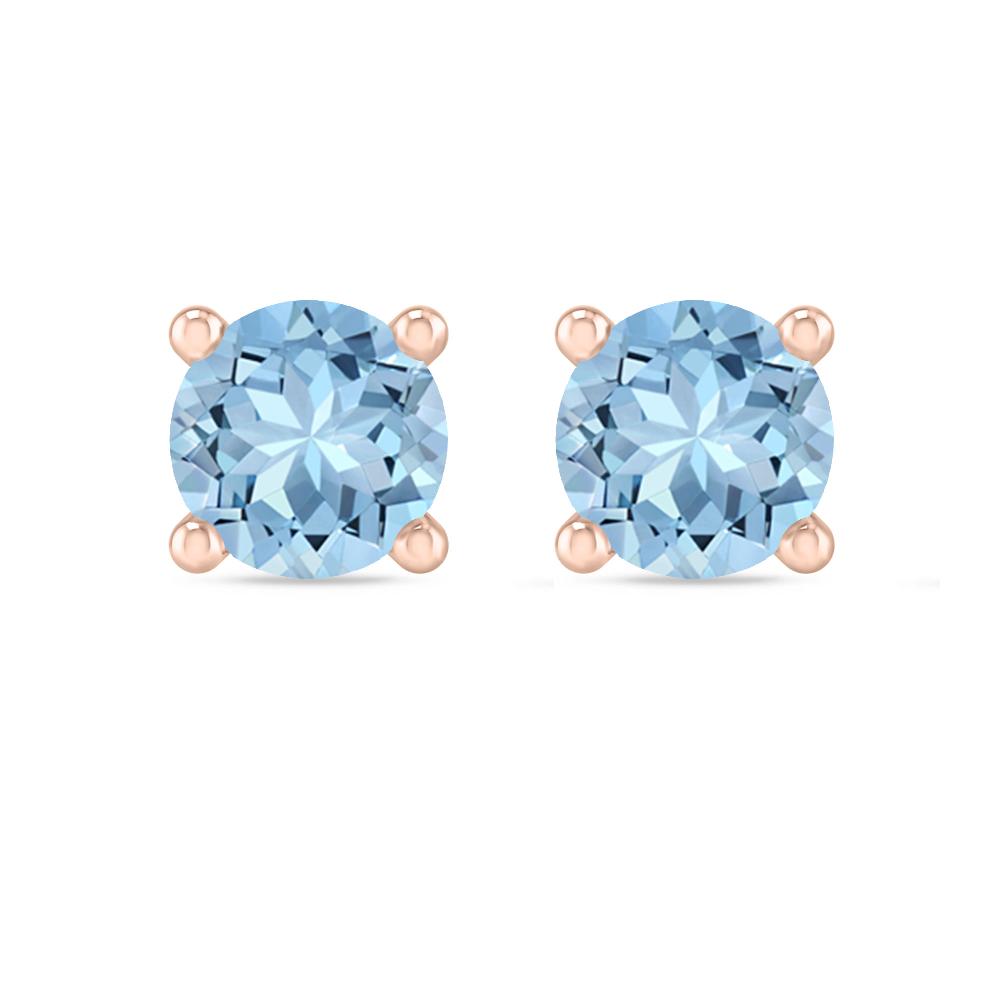 Rose Gold - Aquamarine