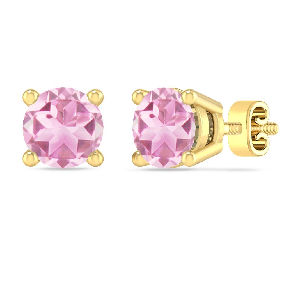 Yellow Gold - Pink Tourmaline