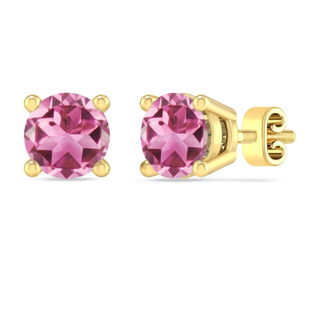 Yellow Gold - Pink Tourmaline