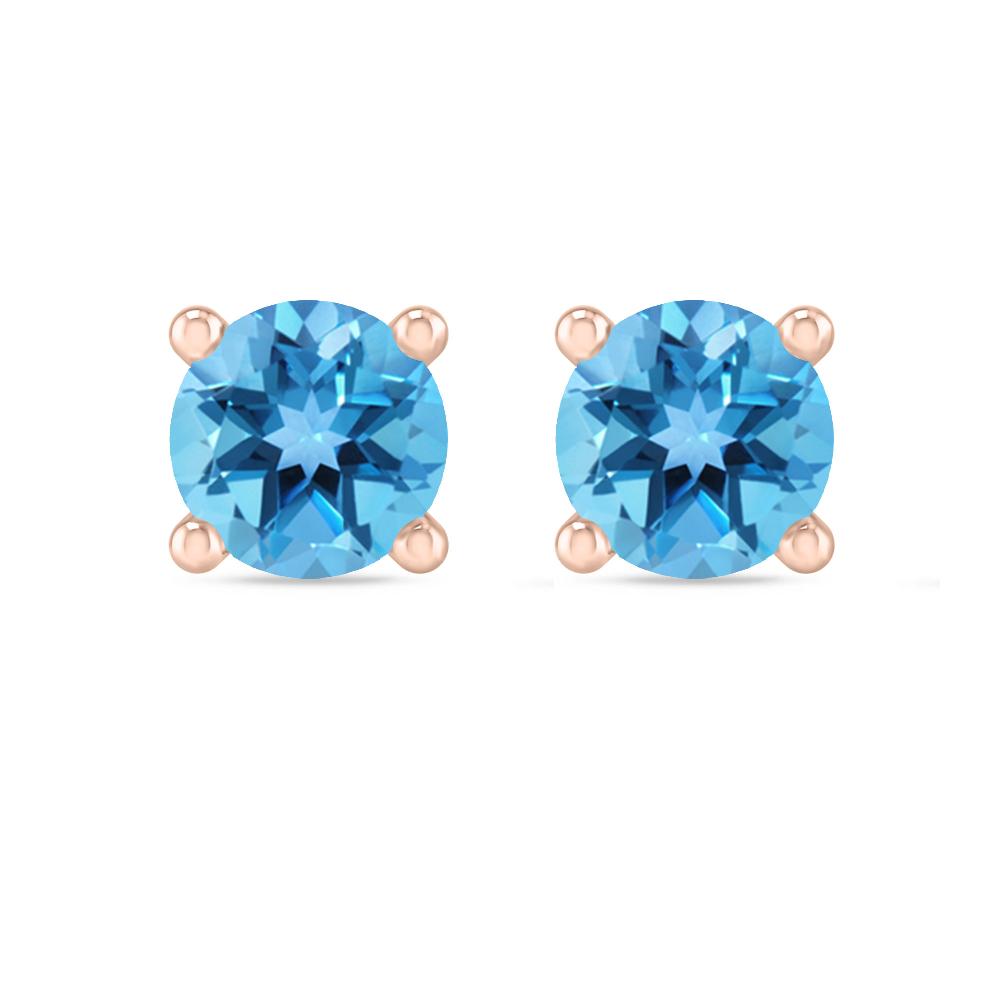 Rose Gold - Blue Topaz