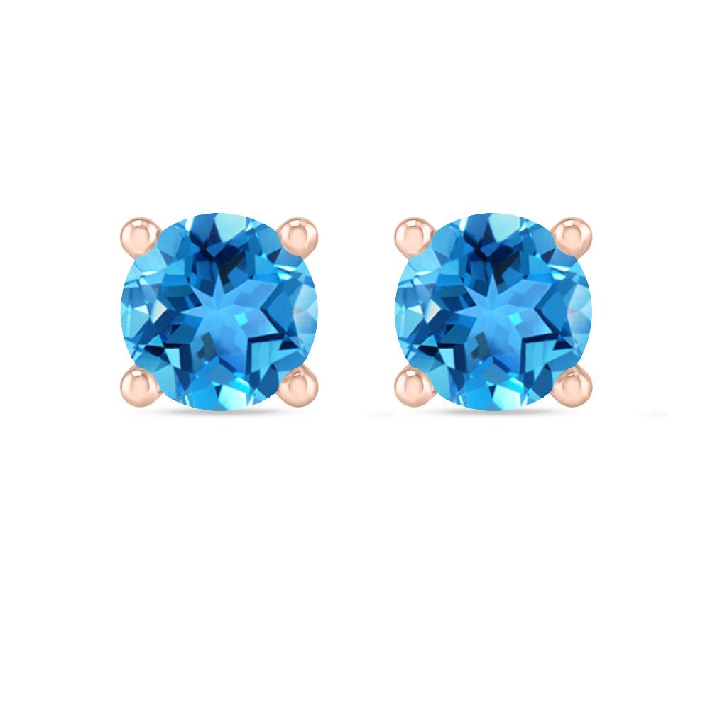 Rose Gold - Blue Topaz