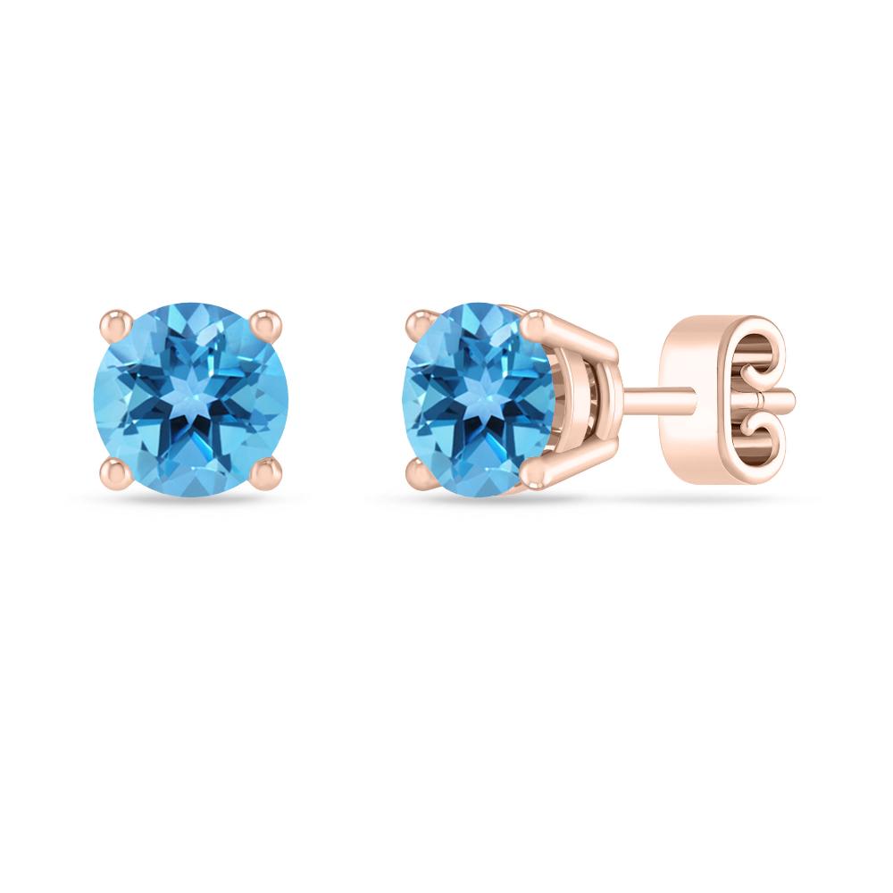 Rose Gold - Blue Topaz