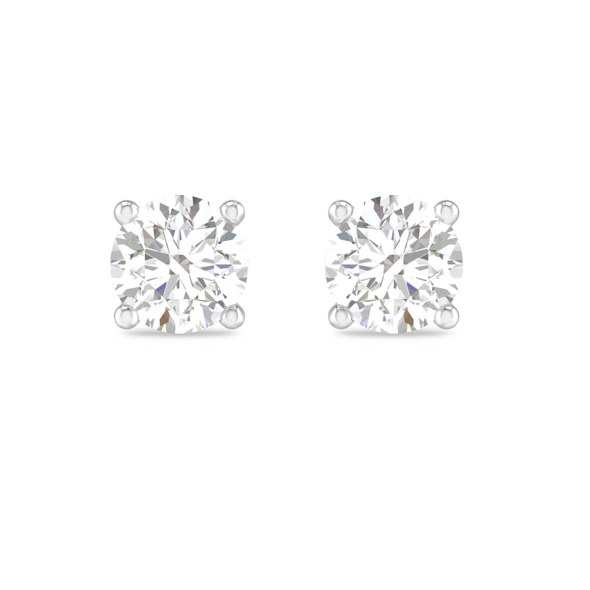 a pair of diamond earrings