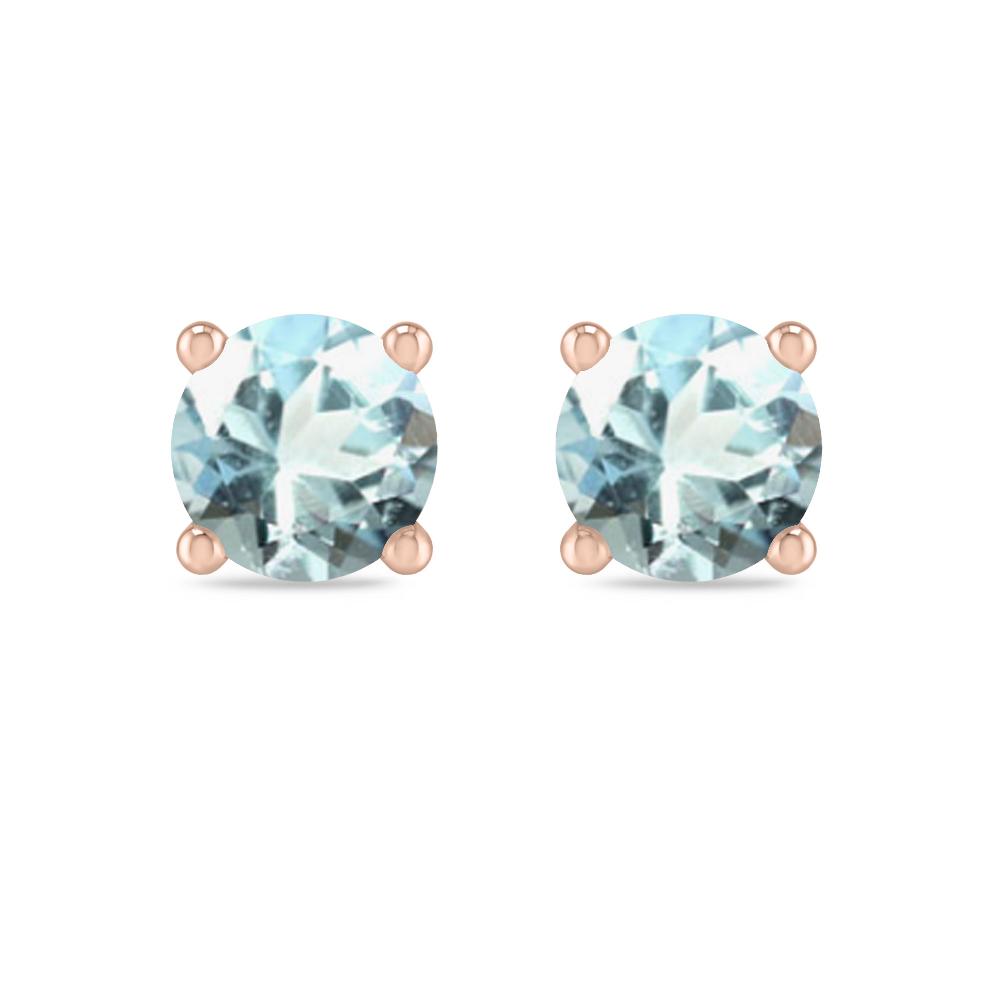 Rose Gold - Aquamarine