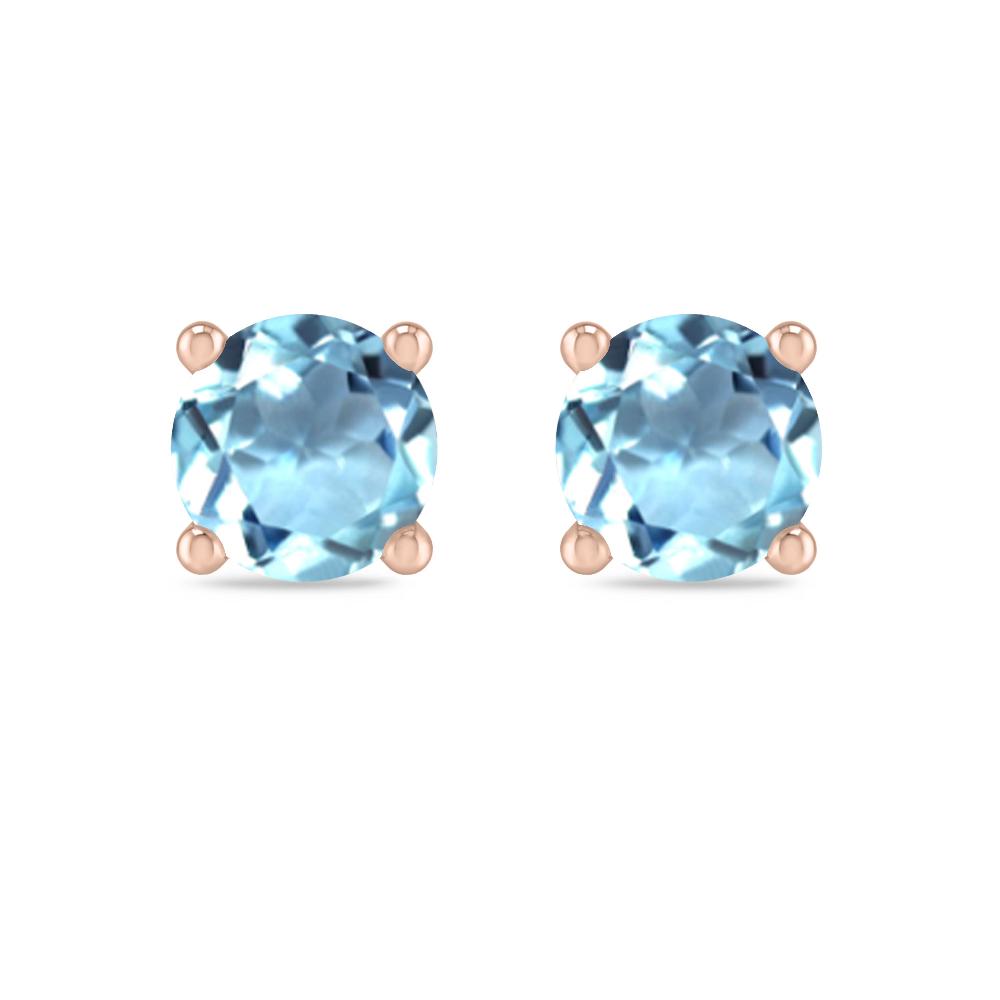 Rose Gold - Aquamarine