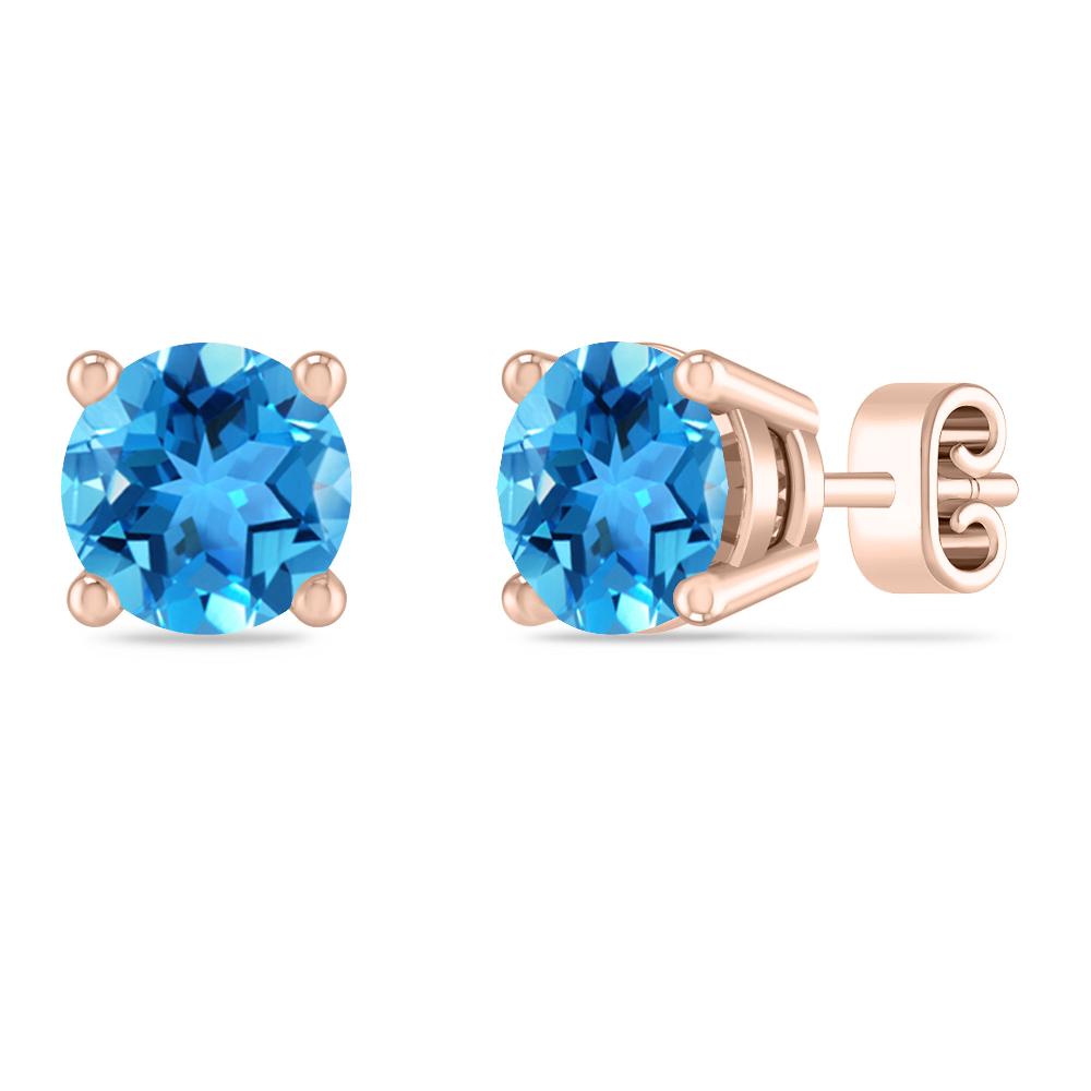 Rose Gold - Blue Topaz