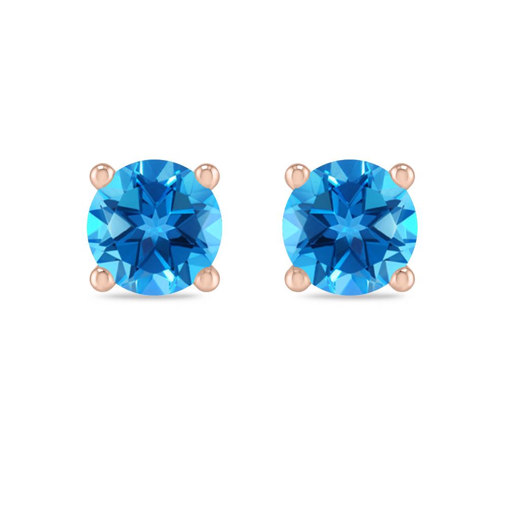 Rose Gold - Blue Topaz