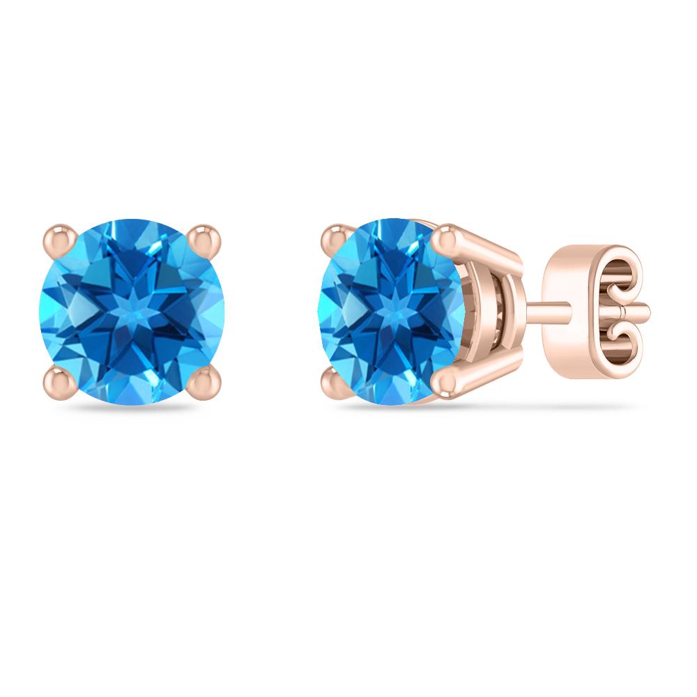 Rose Gold - Blue Topaz