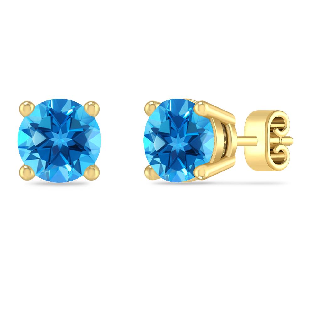 Yellow Gold - Blue Topaz