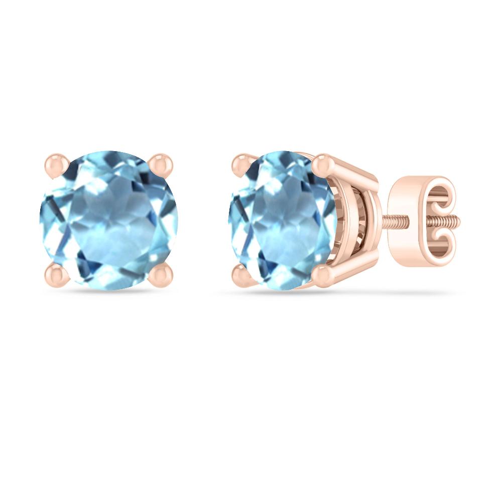 Rose Gold - Aquamarine