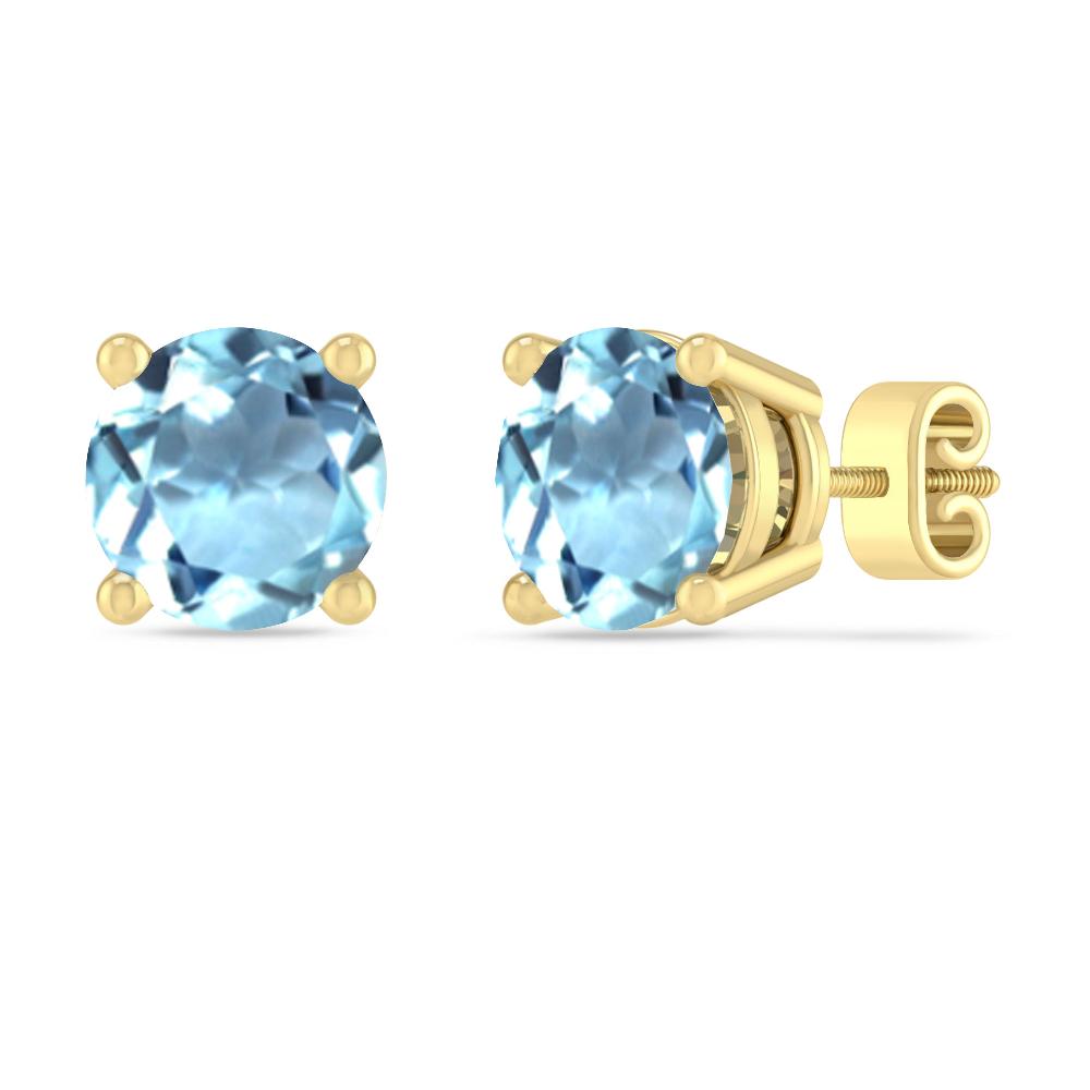 Yellow Gold - Aquamarine