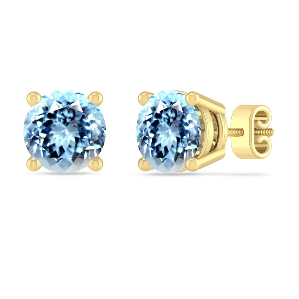 Yellow Gold - Aquamarine