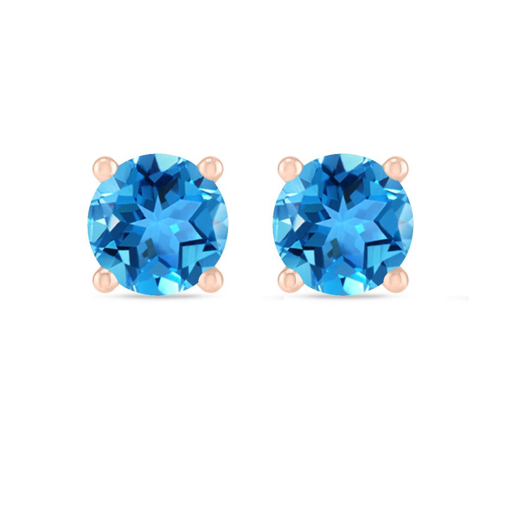 Rose Gold - Blue Topaz