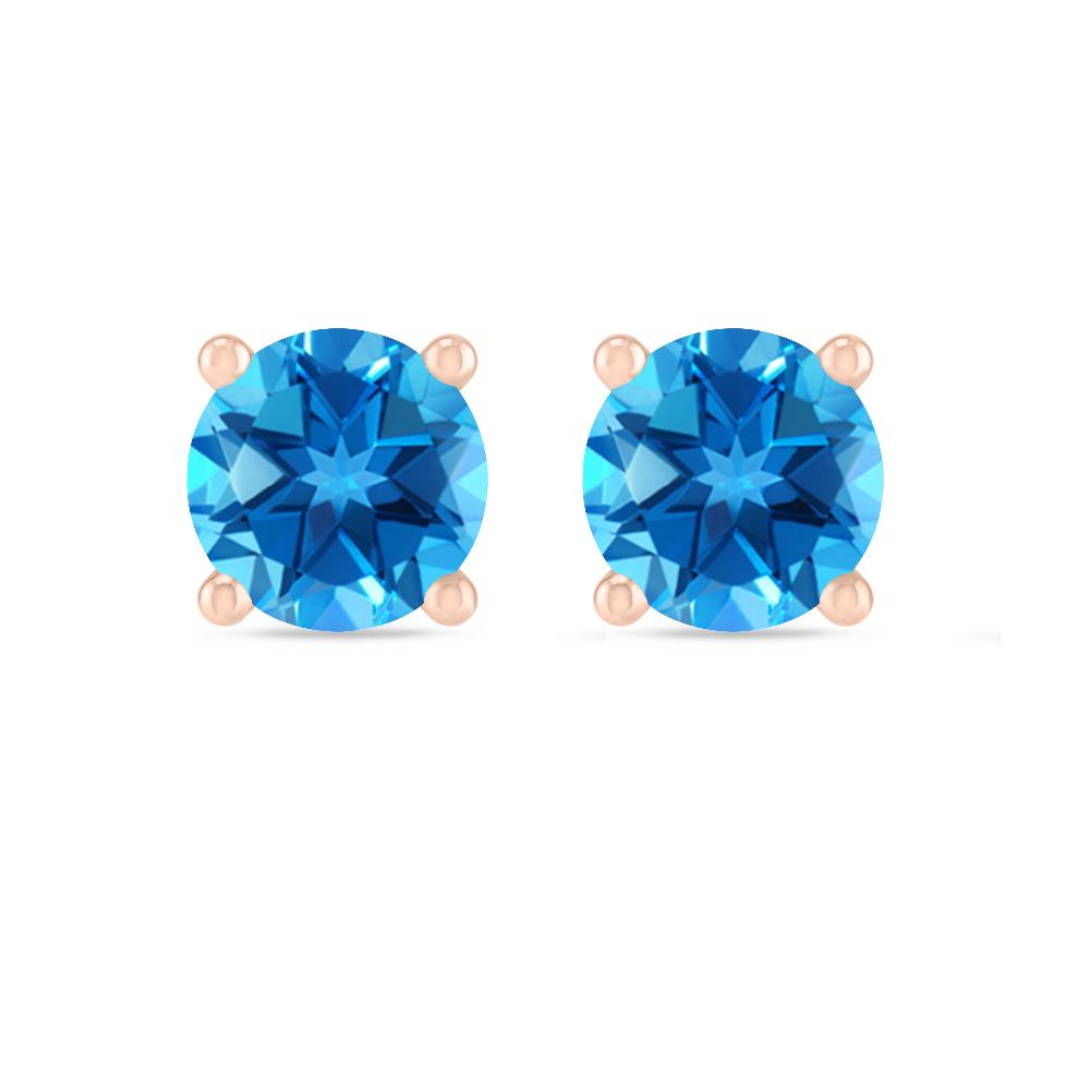 Rose Gold - Blue Topaz