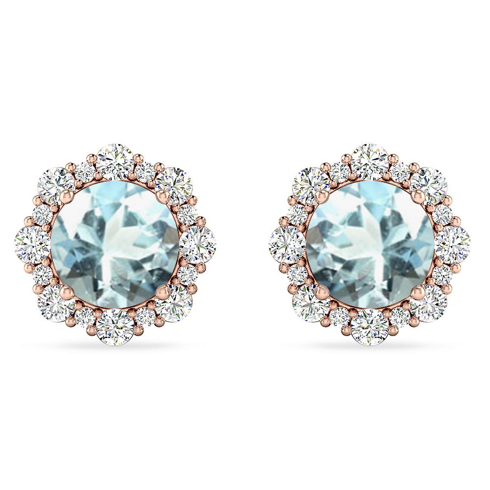 Rose Gold - Aquamarine