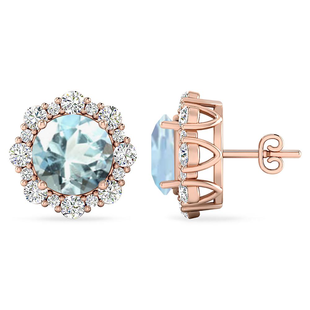 Rose Gold - Aquamarine