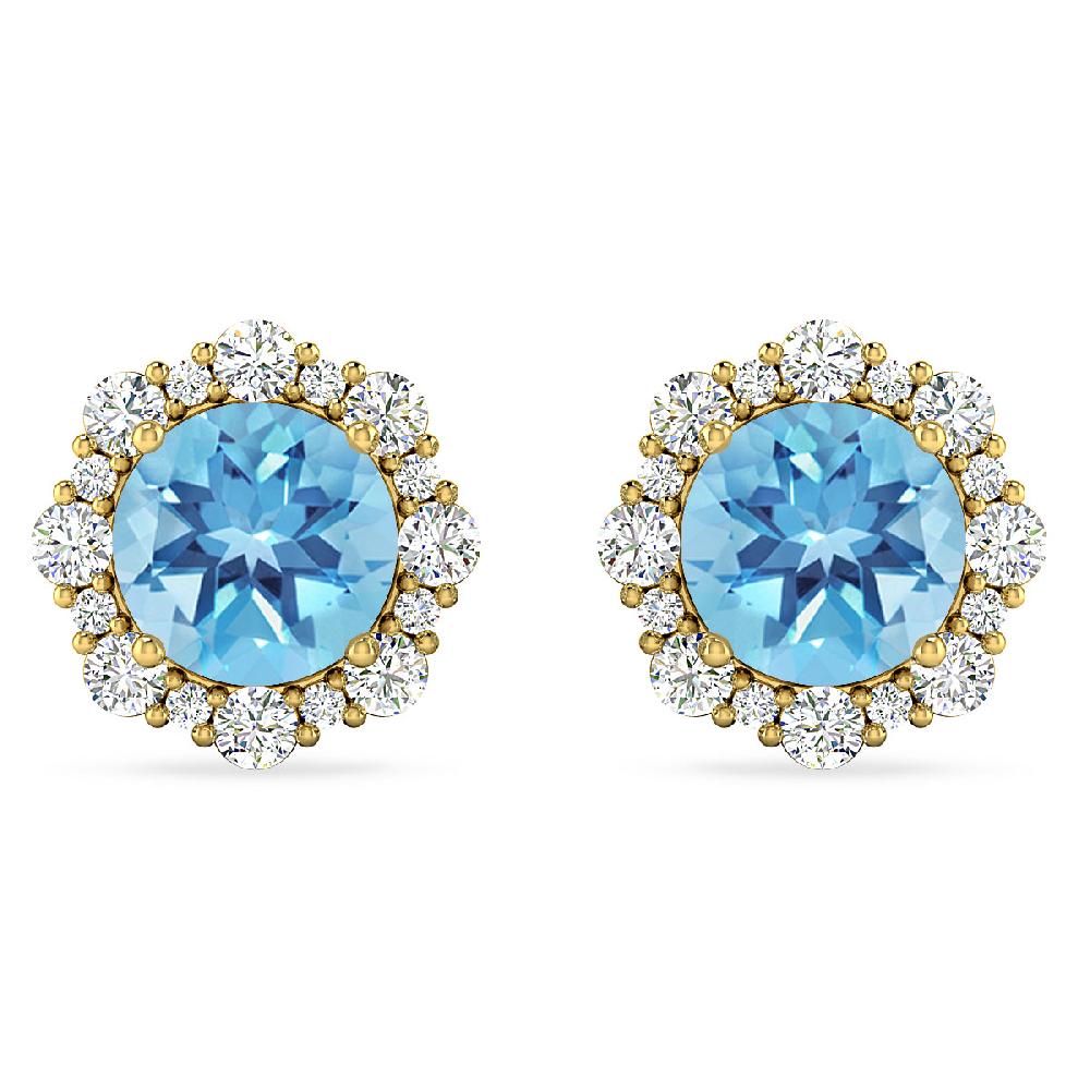 Yellow Gold - Blue Topaz