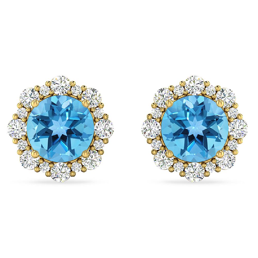 Yellow Gold - Blue Topaz