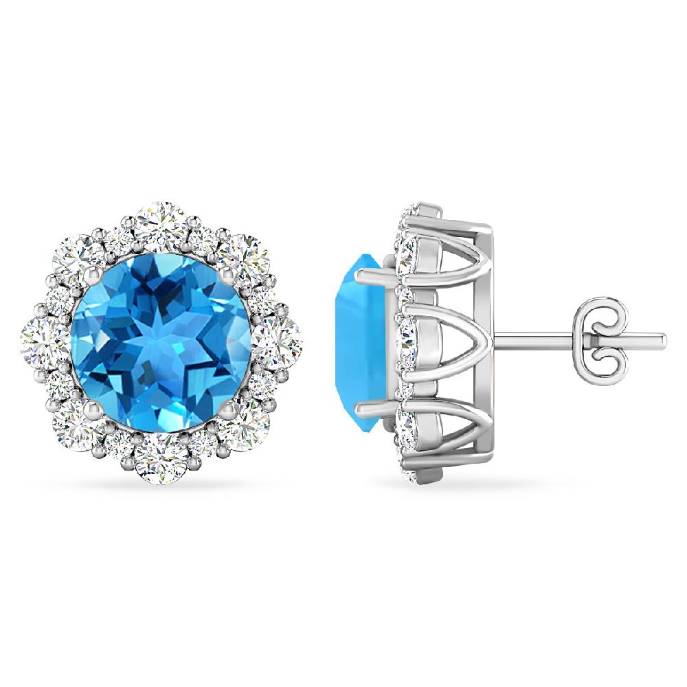 White Gold - Blue Topaz