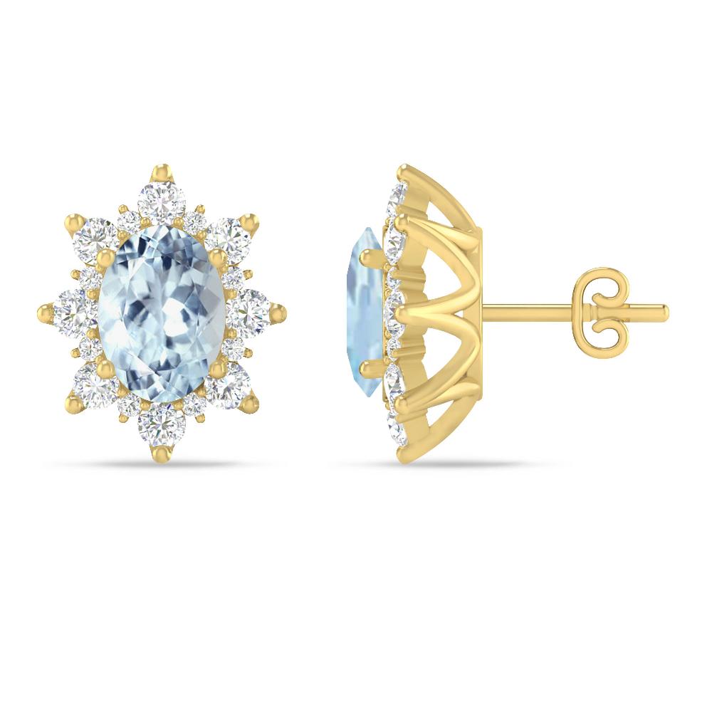 Yellow Gold - Aquamarine