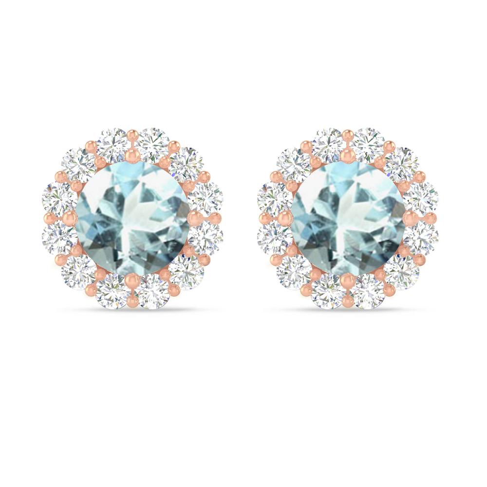 Rose Gold - Aquamarine