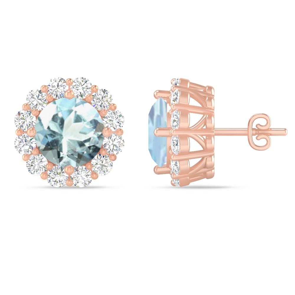 Rose Gold - Aquamarine