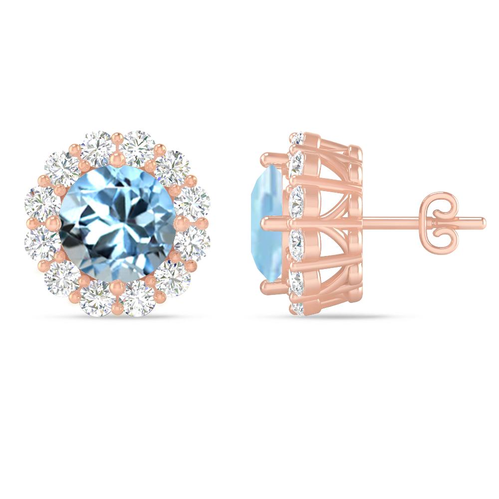 Rose Gold - Aquamarine
