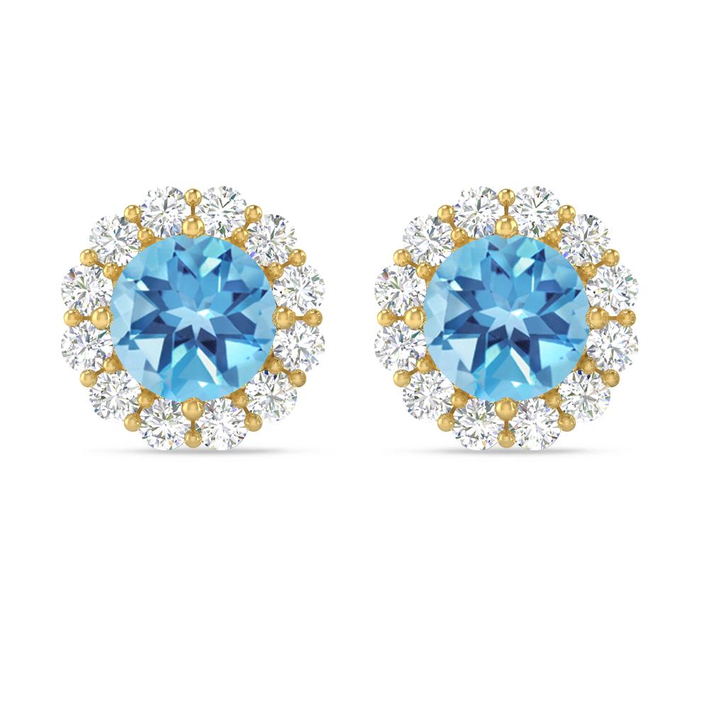 Yellow Gold - Blue Topaz