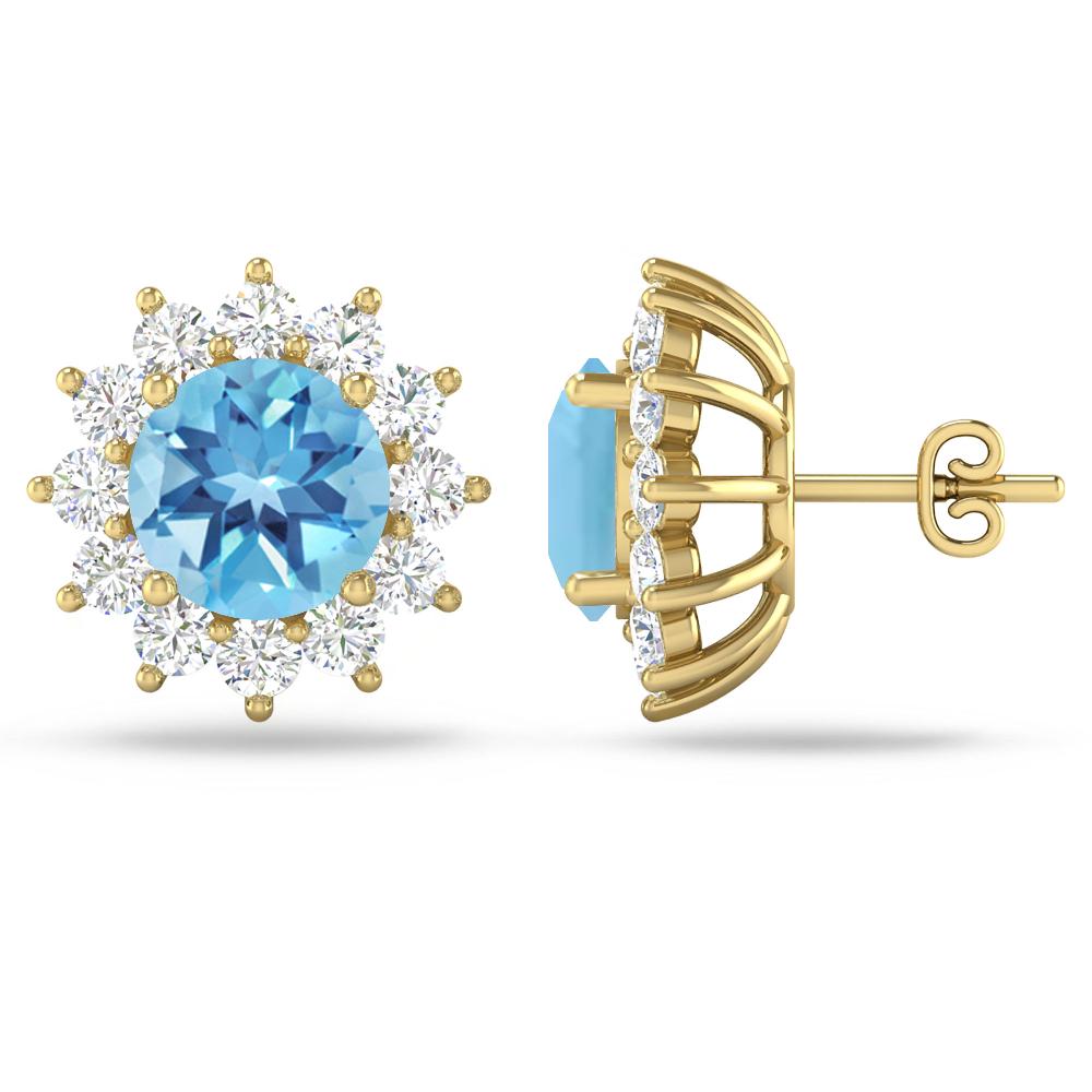 Yellow Gold - Blue Topaz