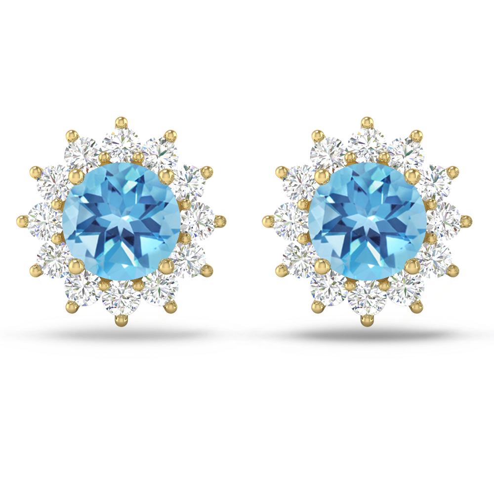 Yellow Gold - Blue Topaz