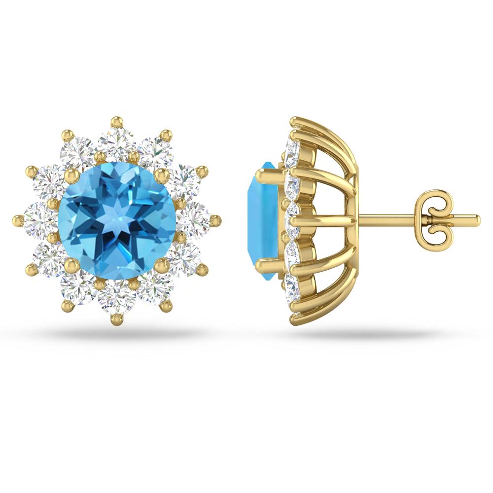 Yellow Gold - Blue Topaz