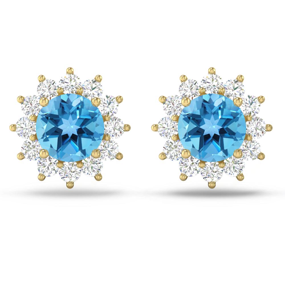 Yellow Gold - Blue Topaz