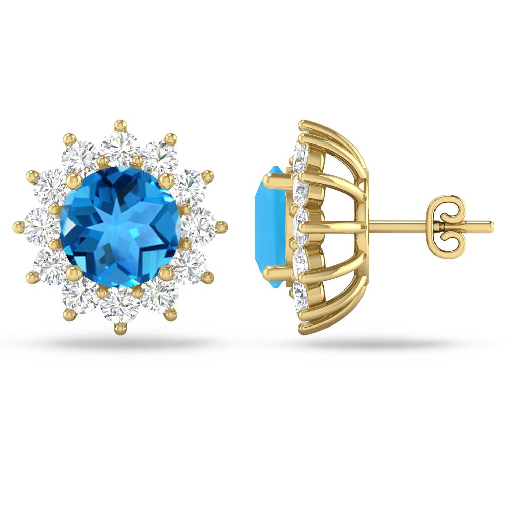 Yellow Gold - Blue Topaz