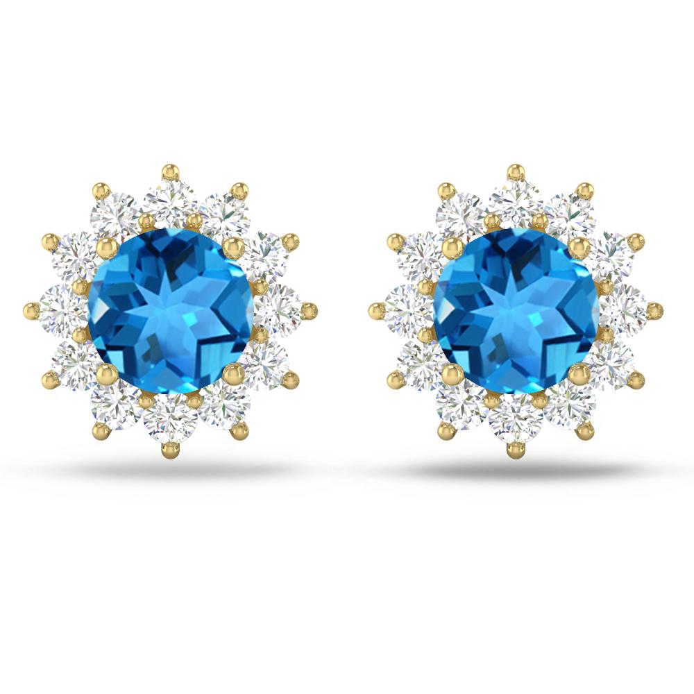 Yellow Gold - Blue Topaz