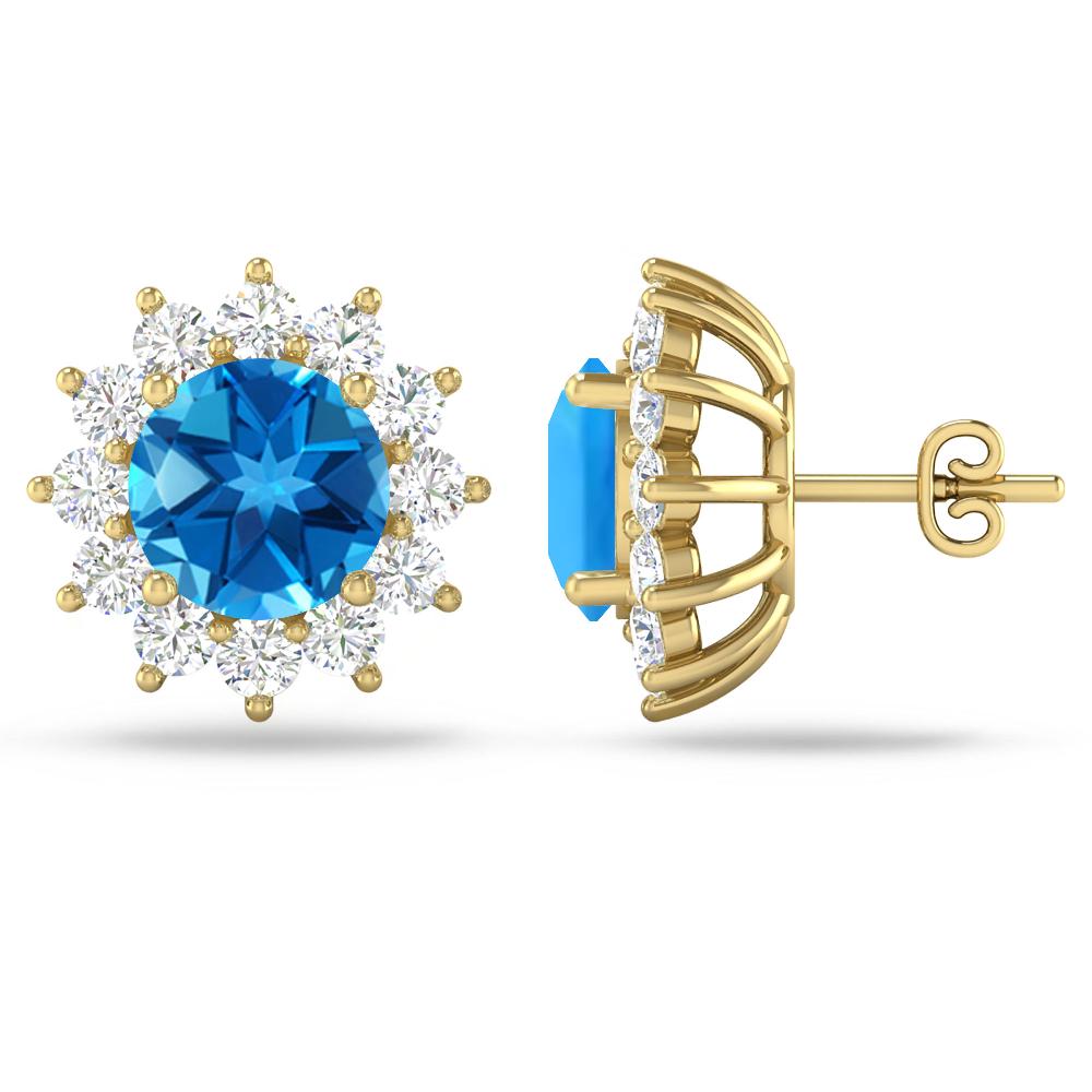 Yellow Gold - Blue Topaz