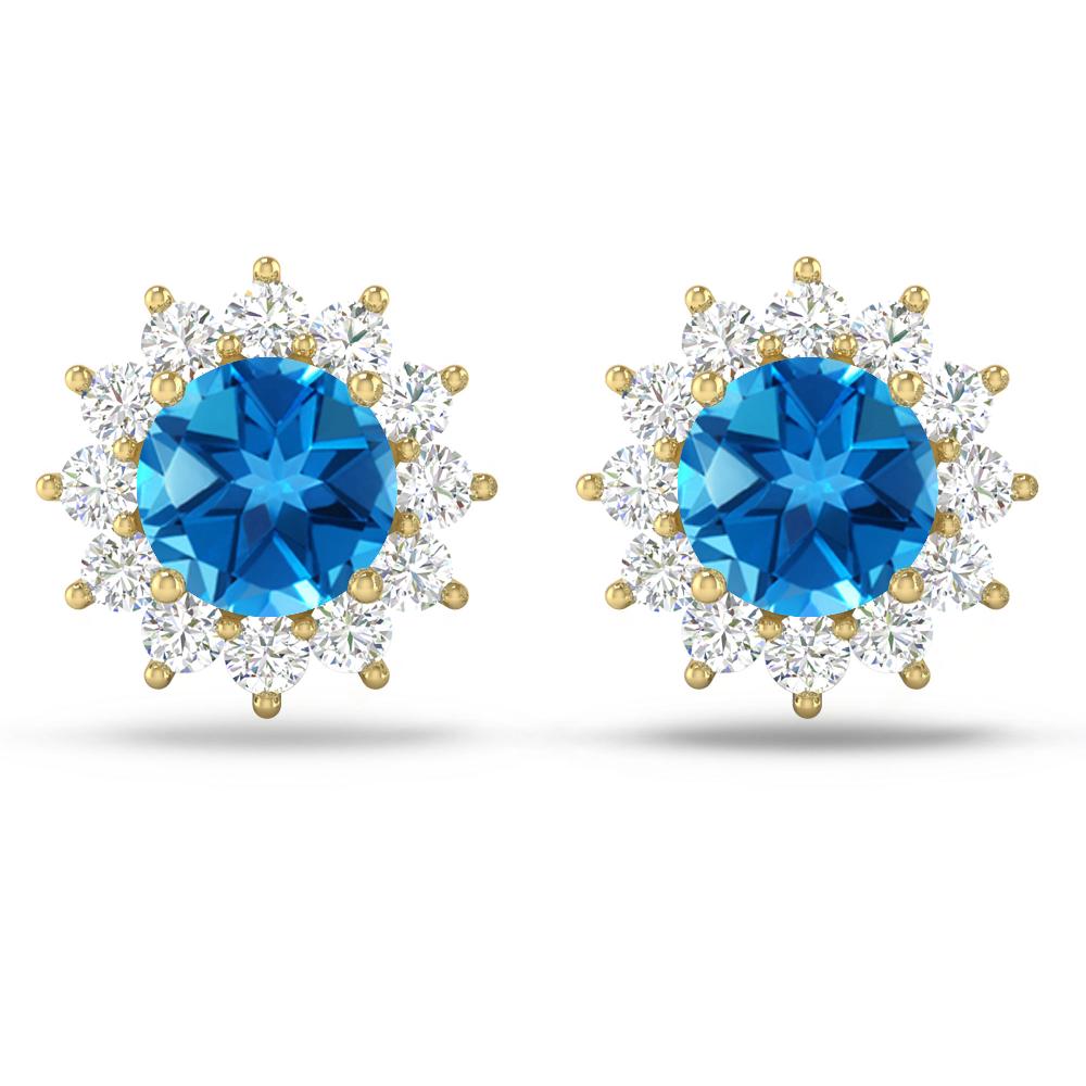 Yellow Gold - Blue Topaz