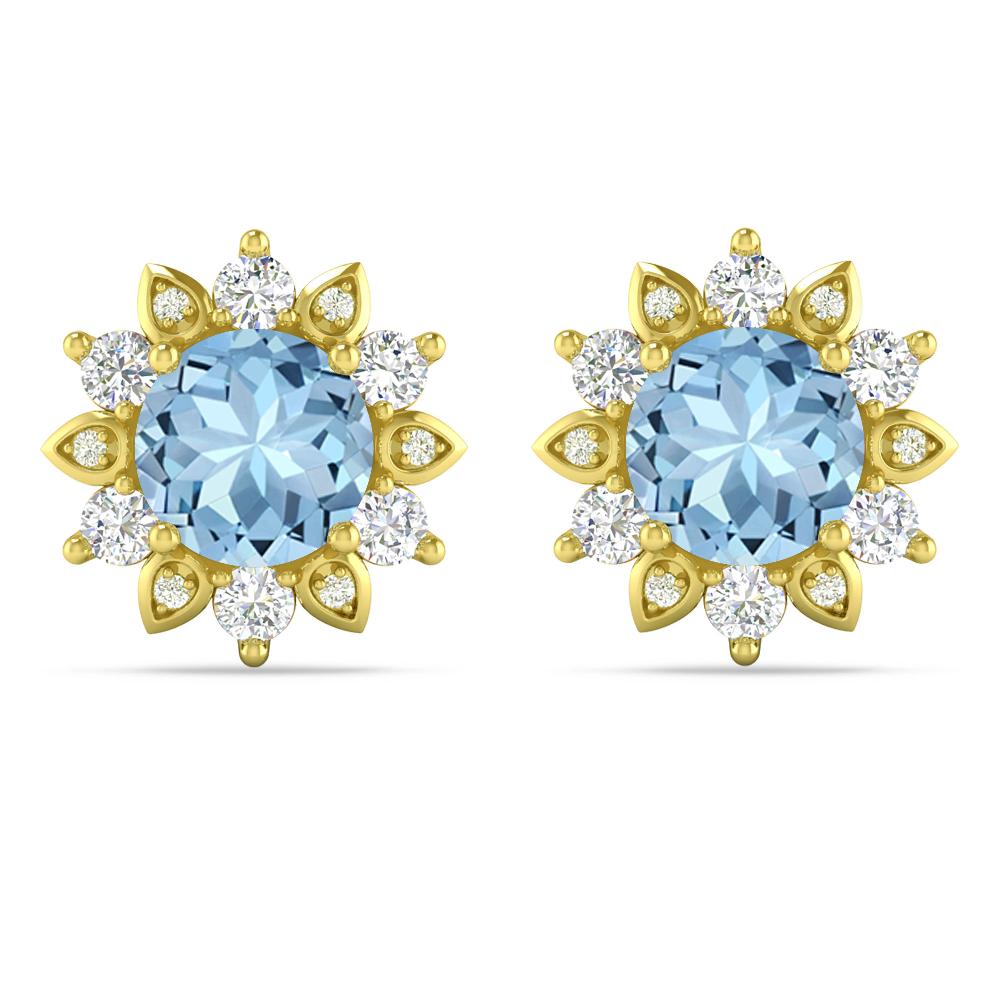 Yellow Gold - Aquamarine