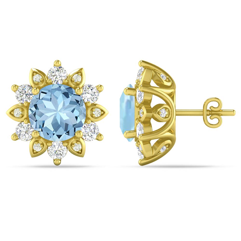 Yellow Gold - Aquamarine