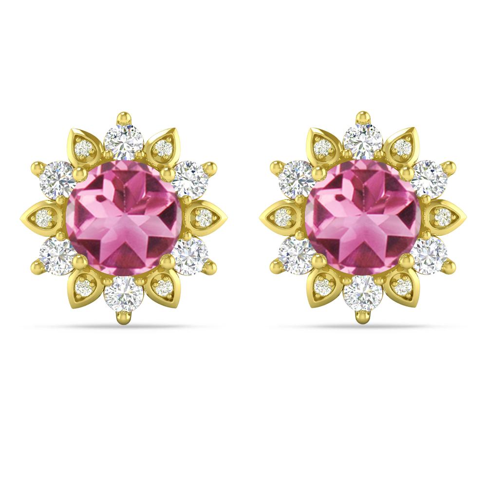 Yellow Gold - Pink Tourmaline