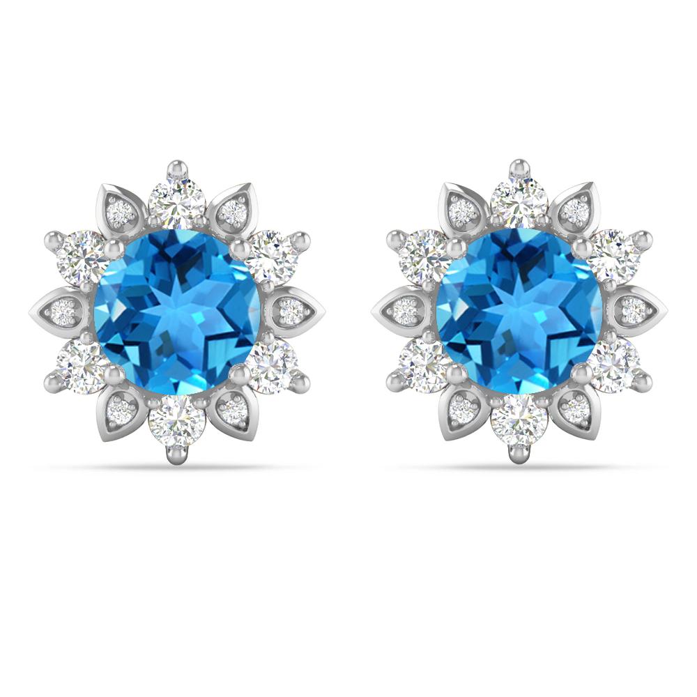 White Gold - Blue Topaz