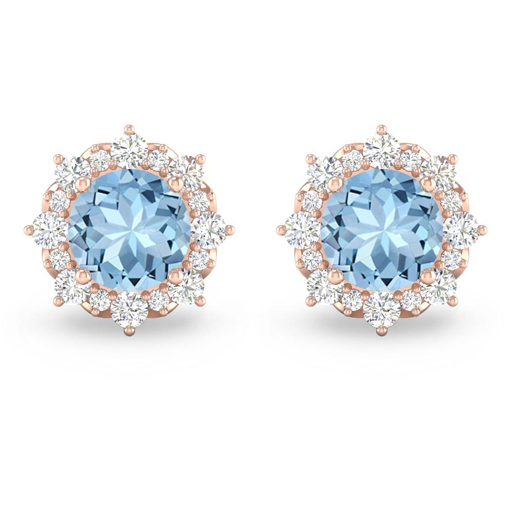 Rose Gold - Aquamarine