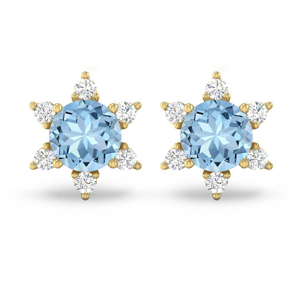 Yellow Gold - Aquamarine