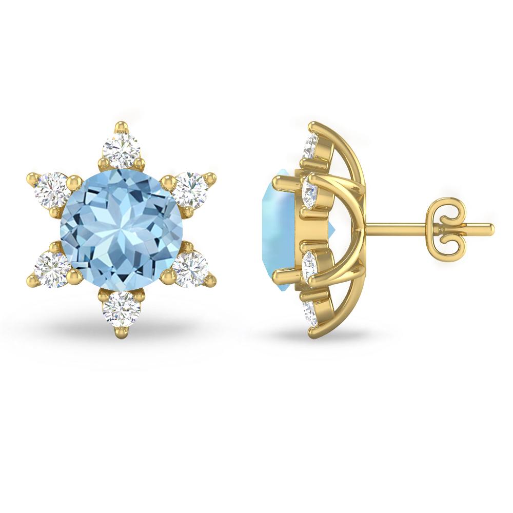 Yellow Gold - Aquamarine