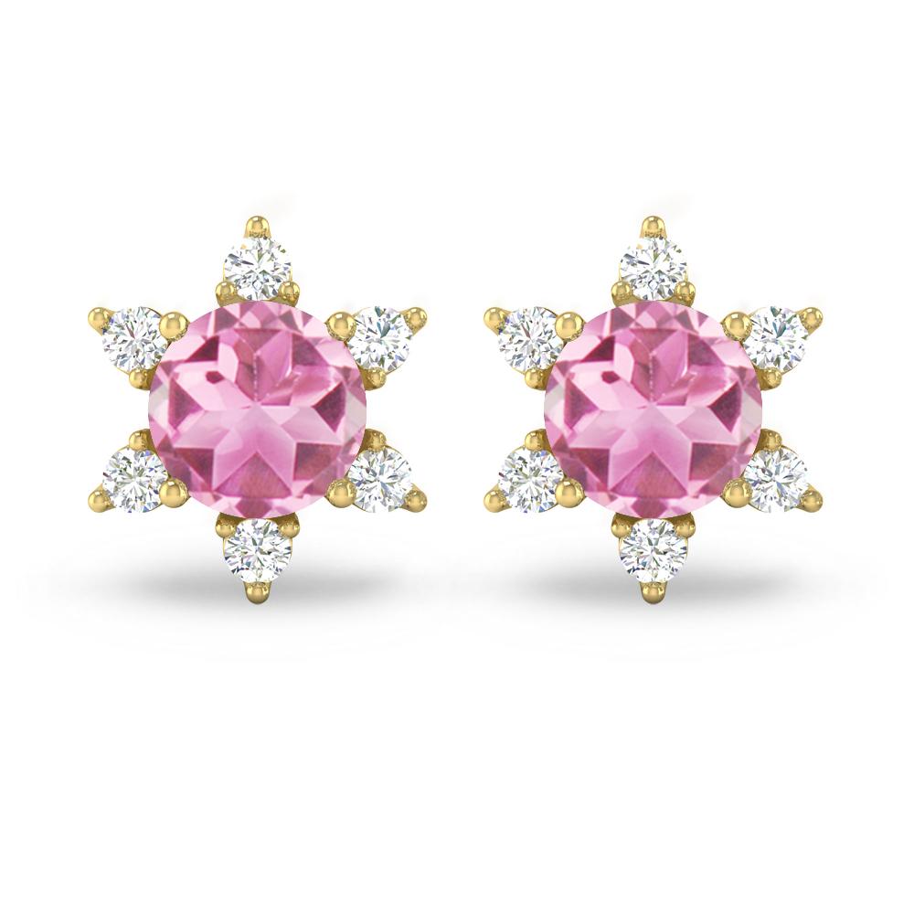 Yellow Gold - Pink Tourmaline
